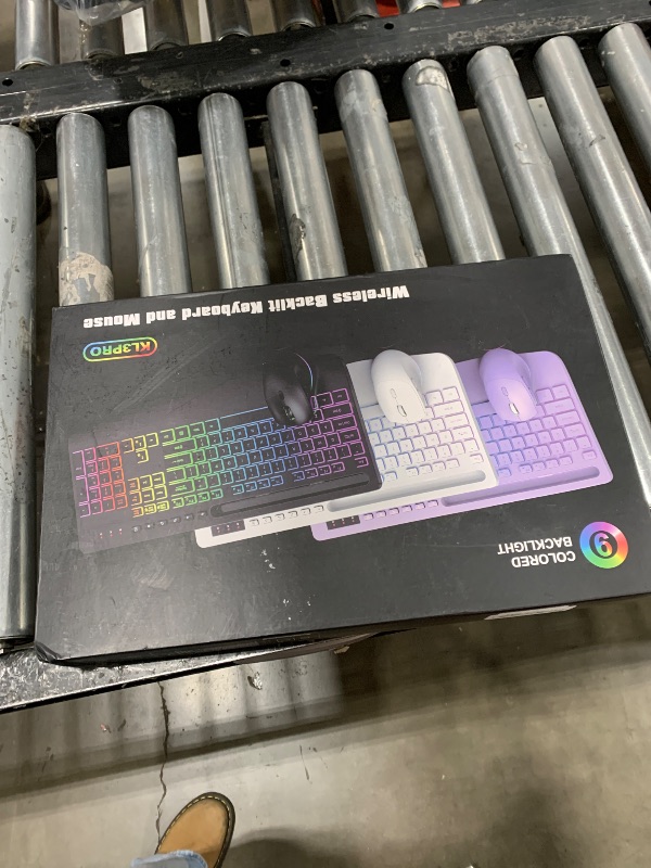 Photo 1 of Wireless Keyboard and Mouse Combo, 9 Backlit Effects, Wrist Rest, Phone Holder, 2.4G Lag-Free Ergonomic Keyboards, Rechargeable Silent Cordless Set for Computer, Laptop, Mac, Windows -SABLUTE?Pink?