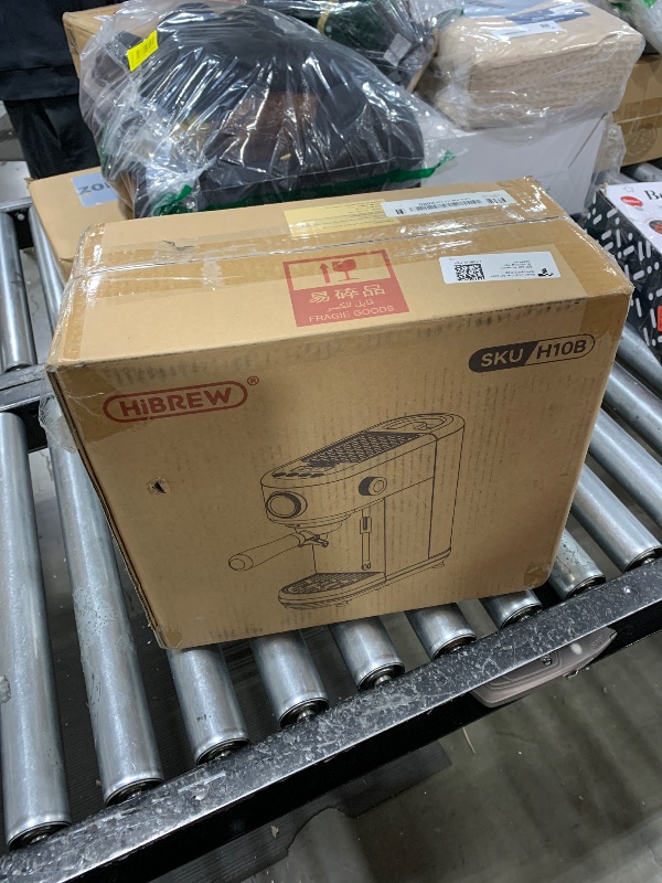 Photo 1 of HiBREW H10B Programmable Espresso Machine, Brushed Stainless Steel, Adjustable Temperature and Cup Volume, Steam Wand for Milk Frother