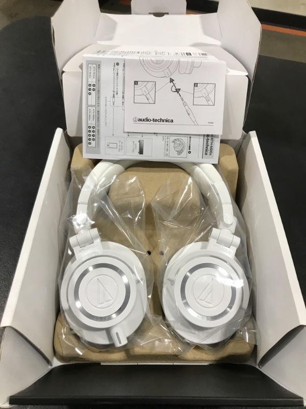 Photo 2 of Audio-Technica ATH-M50xWH Professional Studio Monitor Headphones, White