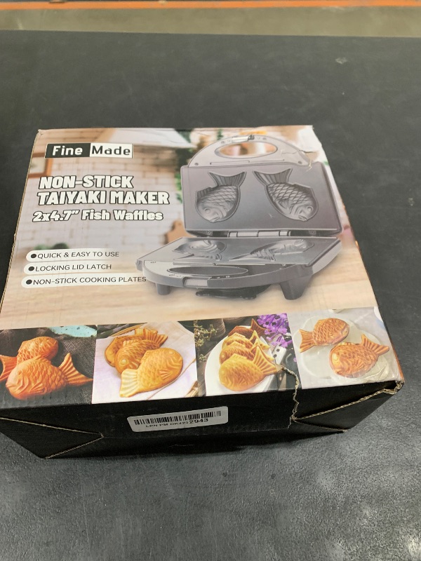 Photo 1 of FineMade Taiyaki Fish Waffle Maker Machine with Non Stick Cooking Plate, Electric Japanese Fish Shaped Waffle Iron Pan, Korean Bungeoppang Pan, Recipe Included
