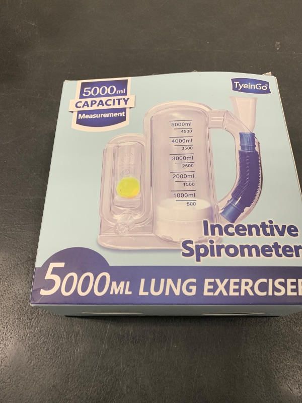 Photo 1 of Incentive Spirometer Adult, Breathing Exercise Device for Lungs, Deep Breathing Trainer for Adults - 5000ml Volume Measurement with Flow Rate Indicator
