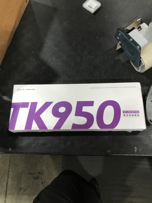 Photo 1 of EWEADN TK950 Typewriter Keyboard Wireless Mechanical Keyboard, 104 Keys Aesthetic Typewriter Keyboard with White Backlit, Anti-Ghosting, Blue Switch Bluetooth/2.4GHz/Wired Cute keyboard-Black