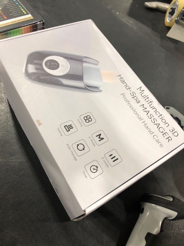 Photo 1 of Hand Massager with Heat and Compression, 3D Machine for Hand and Finger Relief, 6 Levels Pressure Point Therapy, Blowing Design of Year-Round, Wrist & Palm Kneading, Gifts for Women, Black