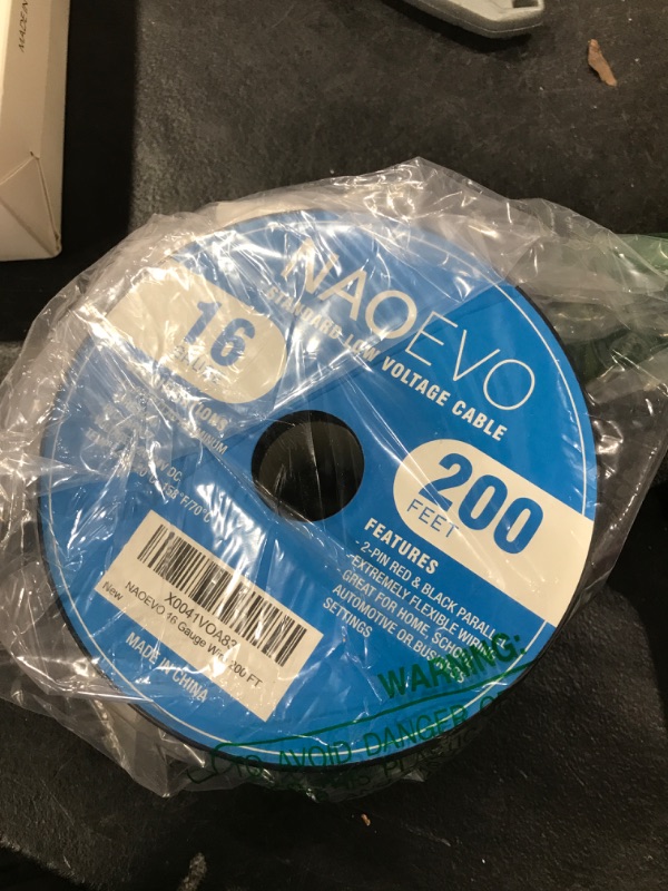 Photo 1 of NAOEVO 16 Gauge Wire 200FT, 2 Conductors Electrical Wire Red Black Cable, Flexible/Low Voltage/PVC 16 AWG Copper Clad Aluminum Extension Cord for Speaker Wire, LED Wire, Automotive Wire 12V/24V DC