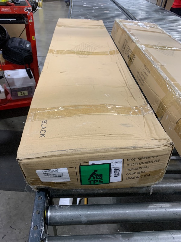 Photo 1 of OLALITA Full Size Bed Frame with Headboard, Metal Platform Frame, No Box Spring Needed, White and Black Options – Durable Full Bed Frame with Headboard (Black, Full)