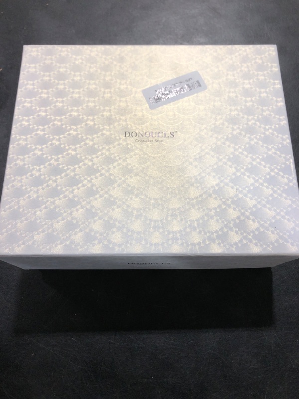 Photo 1 of DONOUCLS 5" x 7" Crystal Picture Frame with Gift Boxed Decorative Photo Frame for Home Wedding Gifts