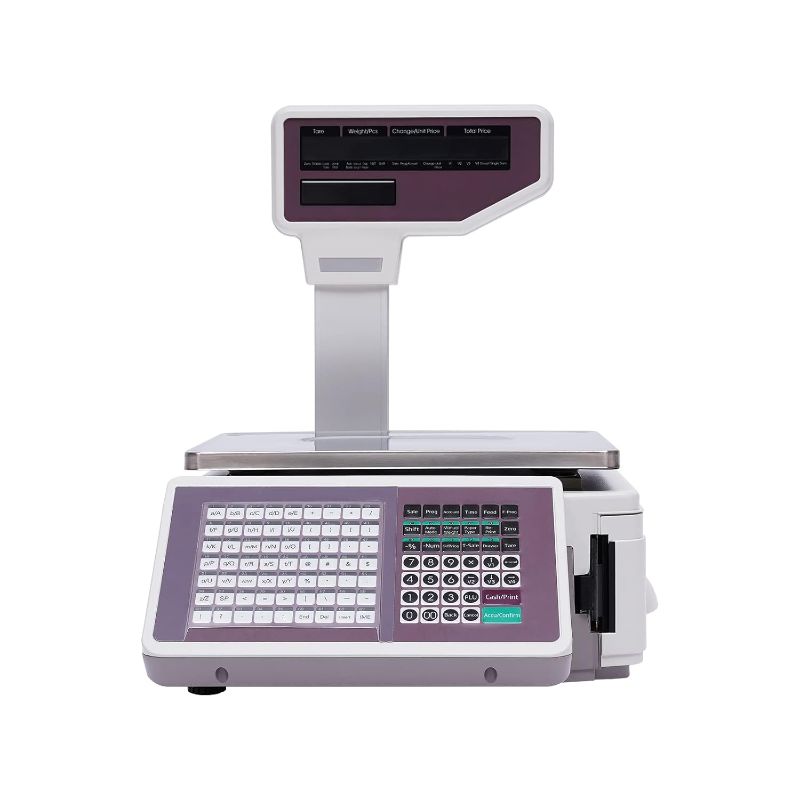 Photo 1 of  Digital Price Computing Scale with Thermal Label Printer, Food Scale, 60lb Capacity, Electronic Weight Scale, Commercial Meat Produce Weight Scale, Double-Sided Supermarket Scale 