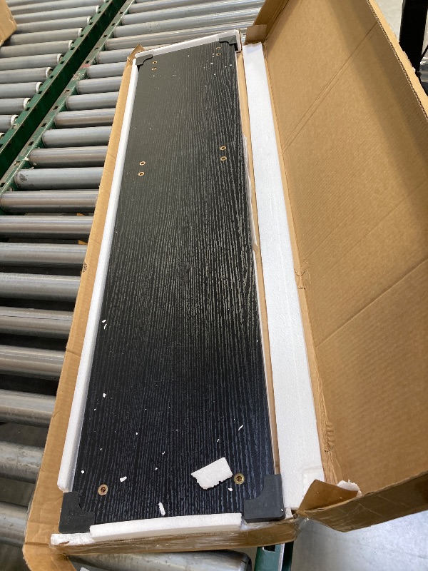 Photo 1 of Wood Dual Monitor Stand Riser - Monitor Stand for 2 Monitors, Large Computer Stand For Desk with Metal Legs, Desk Organizers and Storage With Drawer, Desk Shelf for Computer/Laptop/Printer/TV, Black