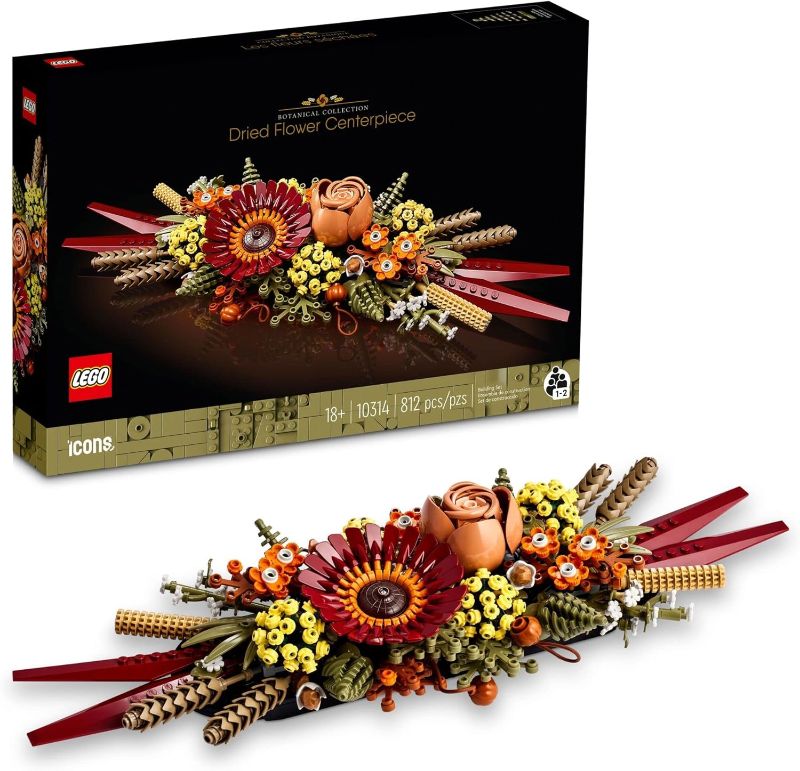 Photo 1 of  LEGO Icons Dried Flower Centerpiece Building Set - Artificial Flowers for Dinner Table Centerpieces, Adults Ages 18+ - Floral Home Decor - 10314 