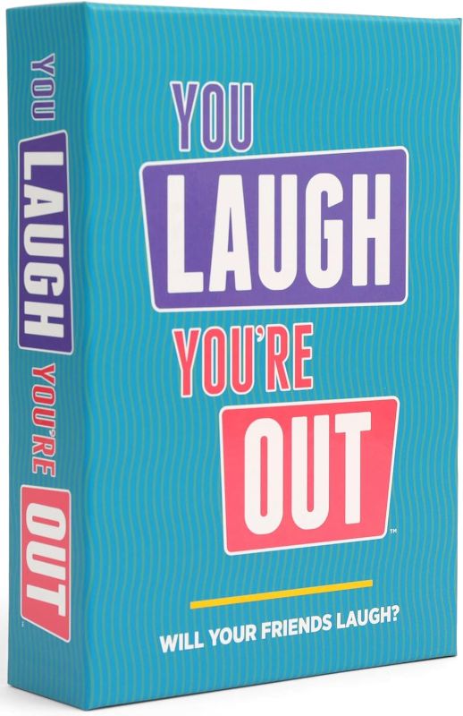 Photo 1 of  DSS Games You Laugh You're Out A Party Game with Hilarious Charades Family Card Games for Adults & Kids, 125 Prompt Cards Fun Card Games for Family Game Nights, Gatherings, & Parties Ages 14 + 