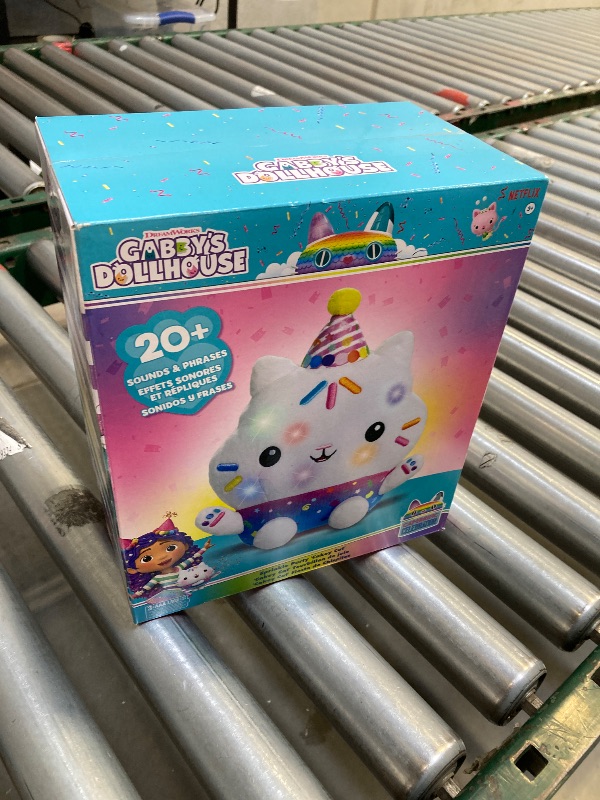 Photo 1 of  Gabby's Dollhouse Celebrations, Sprinkle Party Cakey Cat Plush, 10-Inch Interactive Stuffed Animal with Sounds, Kids Toys for Girls & Boys Ages 3+ 