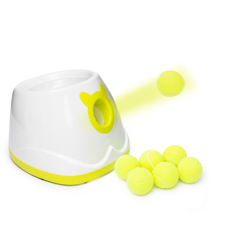 Photo 1 of LAKAYA Automatic Ball Launcher for Dogs, 4 Launch Distance Modes, 2-inch Small Balls Included, Suitable for Small to Medium Sized Dogs