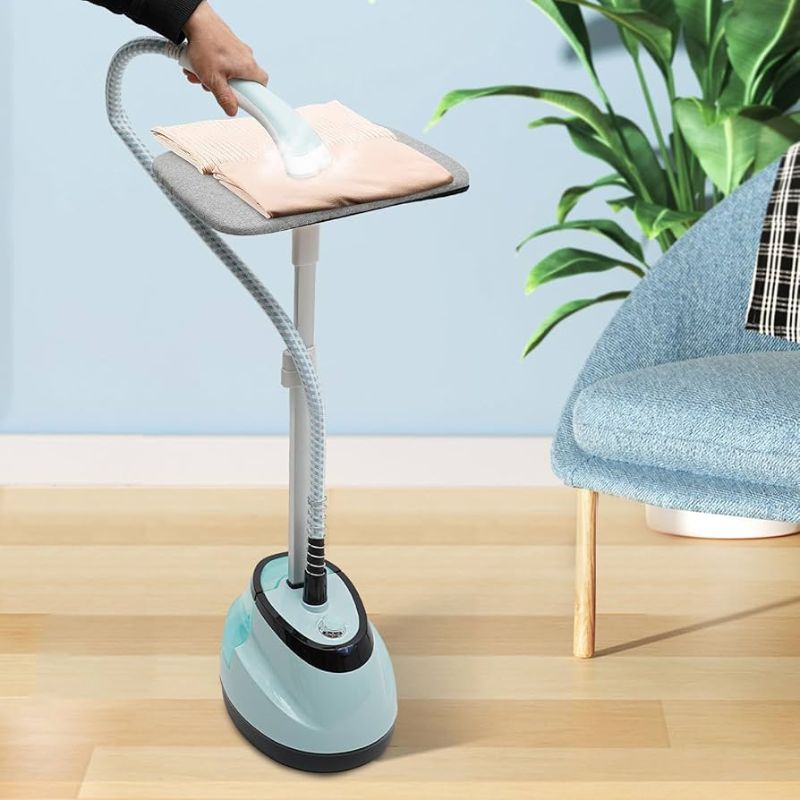Photo 1 of 2-in-1 Garment Steamer for Clothes 1350W Vertical Garment Steamers Clothes Steamer with Ironing Board Height Adjustable 1.6L Steamer for Clothes with Glove 