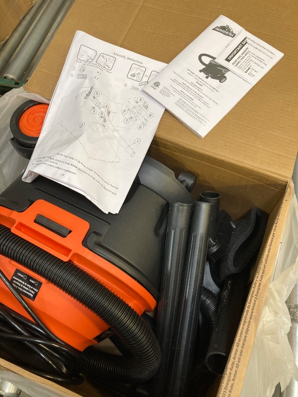 Photo 1 of Armor All AA255W Wet/Dry Utility Vac 2.5 Gallon, 2.5-Gallon,120 Volts (AC), Orange/Black