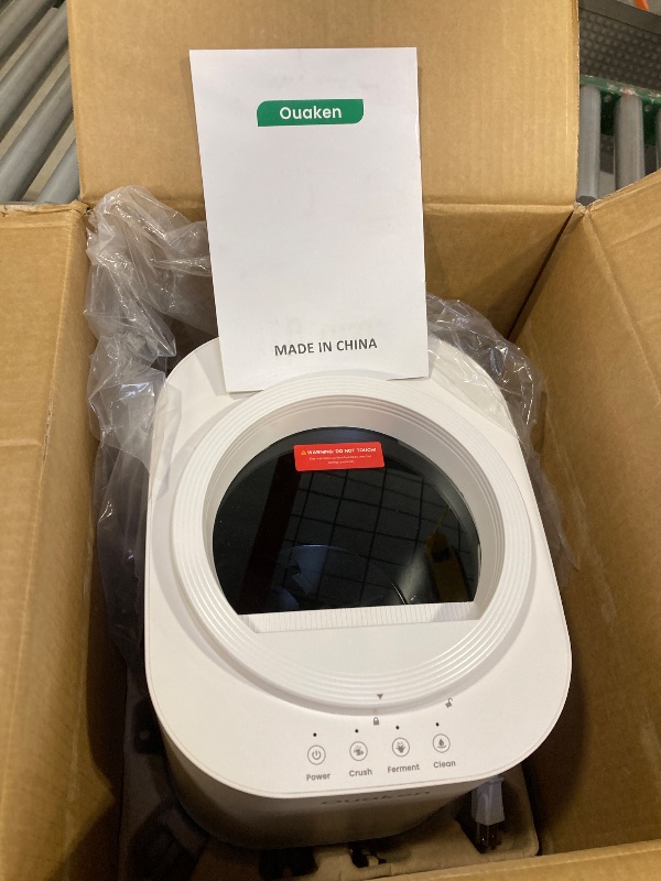 Photo 1 of Ouaken Electric Composter for Kitchen, 4L Smart Countertop Compost Bin, Odorless | Low Noise | No Leaking | Turn Food Waste into Fertilizer Within 3 Hrs, Indoor Food Recycler Compost Machine, White