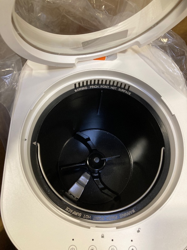 Photo 1 of Ouaken Electric Composter for Kitchen, 4L Smart Countertop Compost Bin, Odorless | Low Noise | No Leaking | Turn Food Waste into Fertilizer Within 3 Hrs, Indoor Food Recycler Compost Machine, White