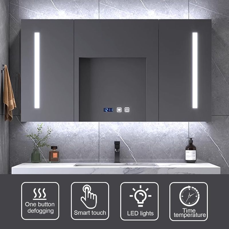 Photo 1 of ITEM DIFFERS FROM STOCK PHOTO, Bathroom Vanity with Sink - 48IN Suspended Bathroom Vanity | 2 Drawers, Smart Makeup Mirror & One - Touch Defogging Function 