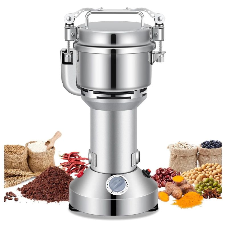 Photo 1 of 200G Electric Grain Mill Powder Machine Spices Grain Crusher Stainless Steel Kitchen Appliance Grain Grinder 3 Blades