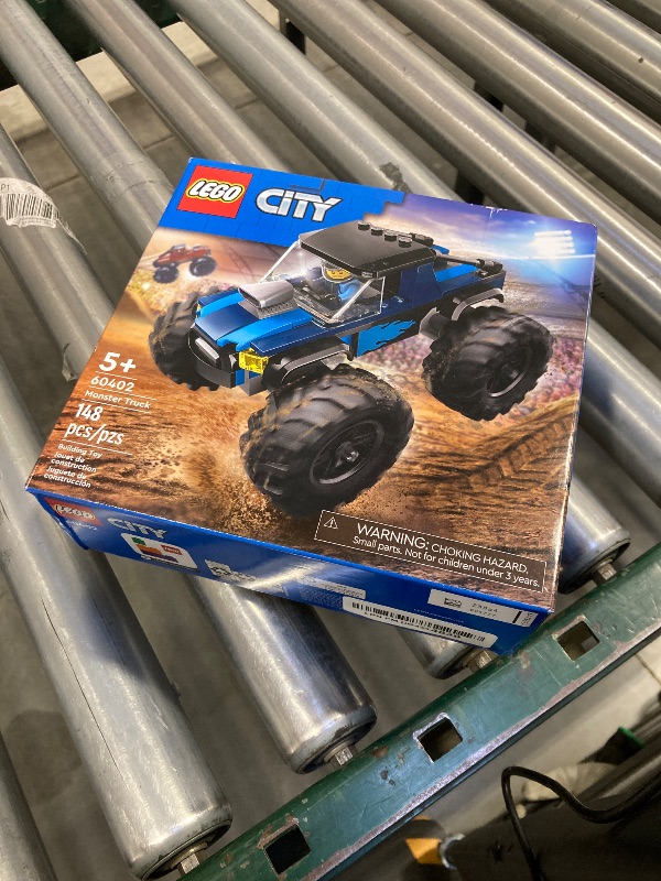 Photo 1 of  LEGO City Blue Monster Truck Off-Road Toy Playset with a Driver Minifigure, Imaginative Toys for Kids, Fun Gift for Boys and Girls Aged 5 Plus, Mini Monster Truck, 60402 