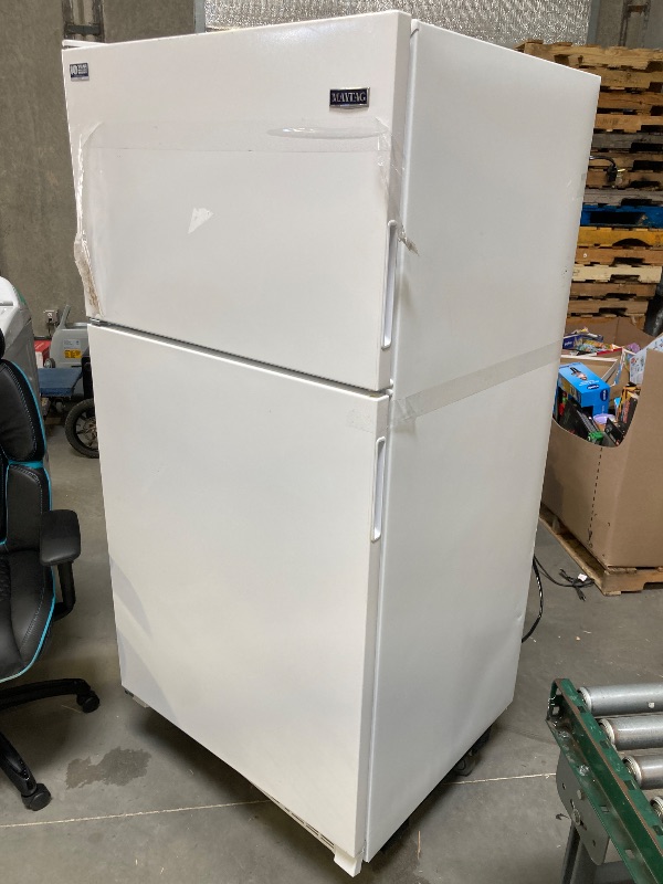 Photo 2 of Maytag 18 cu. ft. Top Mount Refrigerator - White