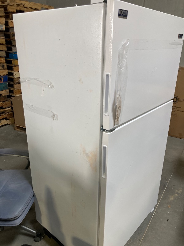 Photo 5 of Maytag 18 cu. ft. Top Mount Refrigerator - White