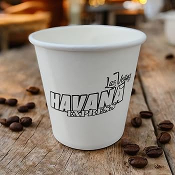 Photo 1 of Generic 4oz Cup, 1000ct, Havana Express Logo, Coffee, White