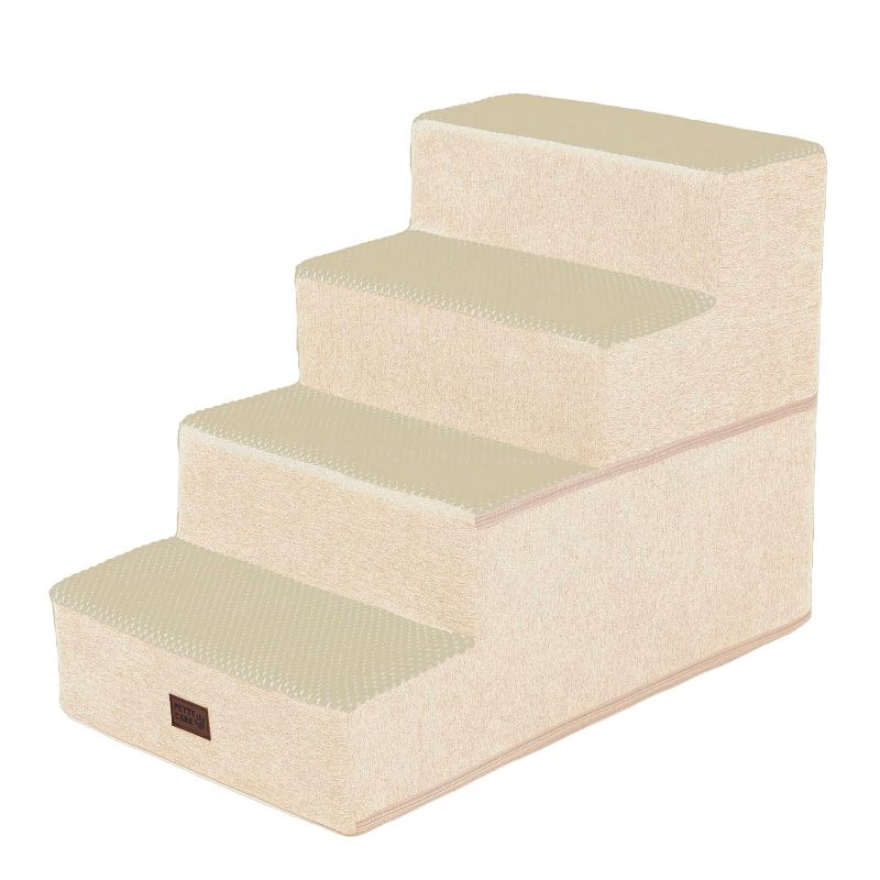 Photo 1 of Portable Pet Stairs| Steps for Dogs & Cats | 4 STEP, BEIGE