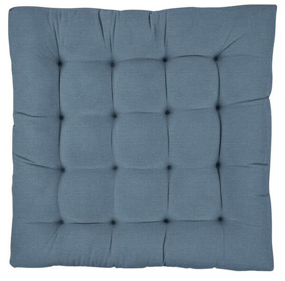 Photo 1 of ~42 X 44 INCHES Large Square Tufted Floor Pillow - BLUE