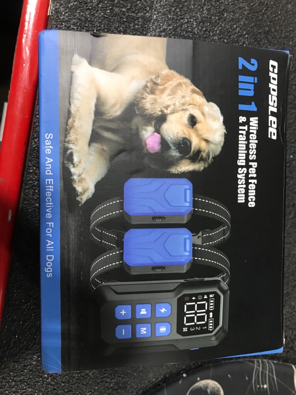 Photo 1 of CPPSLEE Wireless Dog Fence System for 2 Dogs, Electric Fence for Dogs, Wireless Fence for Dogs, 2 in 1 Electric Dog Fence with 2 IPX7 Waterproof and Rechargeable Dog Training Collar