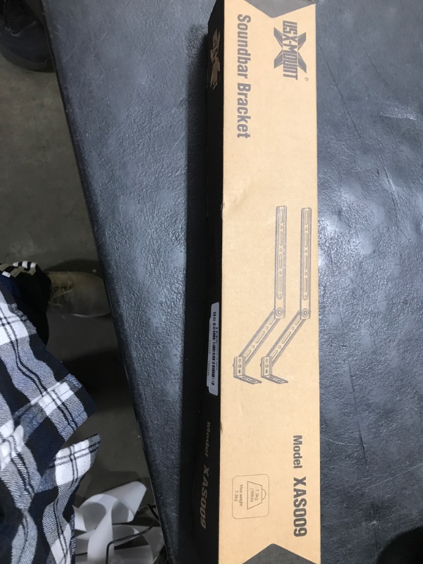 Photo 1 of USX MOUNT Soundbar Mount, Flexible Sound Bar TV Mount for Mounting Above or Under TV, Fits Most Sound Bars Up to 16 Lbs, Tool-Free Knob Adjustable, for 23-90" TVs with Detachable Extension Plates