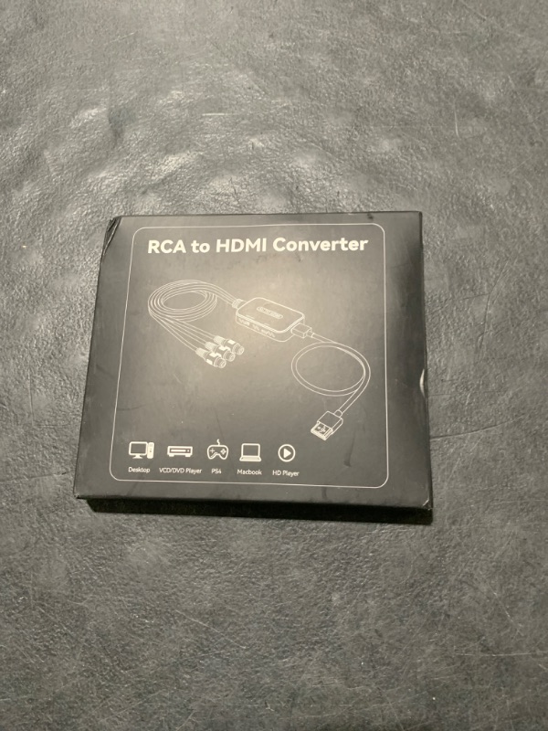 Photo 1 of RCA to HDMI Converter,Viagkiki AV to HDMI Adapter,RCA to HDMI Composite Audio Video Converter for PS1, PS2, PS3, STB, Xbox, VHS, VCR,Black-Ray DVD Players(HDMI Cable Included)