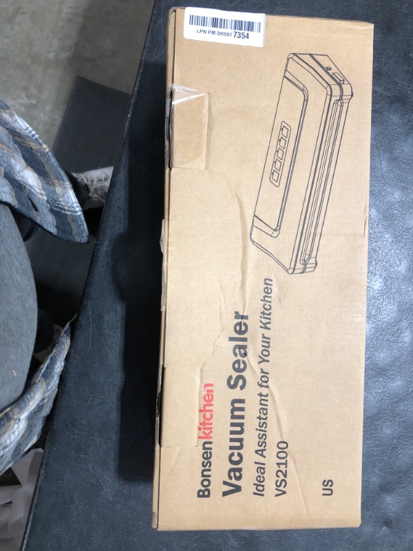 Photo 1 of [Updated 2025] Bonsenkitchen Vacuum Sealer Machine + 5 Vacuum Bags, Fast-Compact/Multi-Functional Food Vacuum Sealer with External Vacuum System, Silver