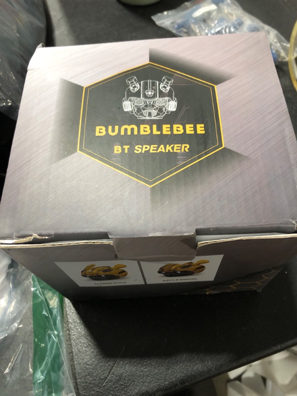 Photo 1 of TECHOBOOM Bumblebee Helmet Portable Wireless Bluetooth Dual Built-in Speaker with Blue Eyes Effect Classic Style