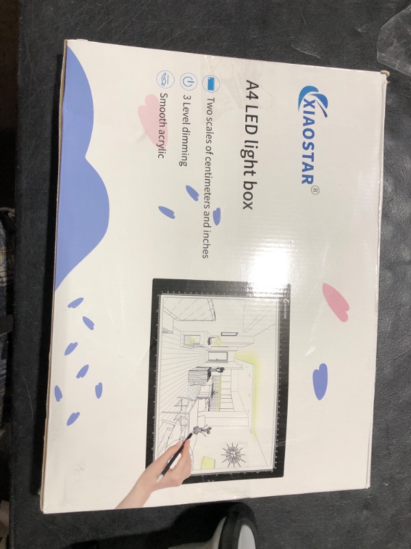 Photo 1 of Light Box Drawing Pad A4, Tracing Board with Type-C Charge Cable and Brightness Adjustable for Artists, AnimationDrawing, Sketching, Animation, X-ray Viewing (A4-PS)