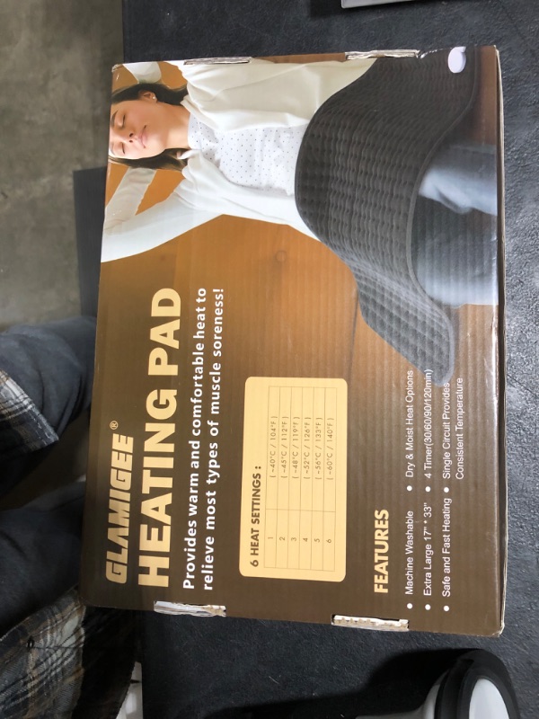 Photo 1 of Extra Large Microplush Heating Pad for Back Neck Shoulder Pain Cramps Relief - Gifts for Women Men Mom Dad, Mothers Day Fathers Day Christmas Birthday Gifts - 6 Heat Settings, Auto-Off - 17"x33"