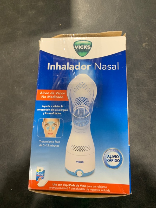 Photo 1 of Vicks Sinus Inhaler - Personal Steam Inhaler for Sinus Relief, Allergies, Congestion, Cough & Colds, Facial Steamer, Soothes Nasal & Throat Passages, Use with VapoPads (1 Included), FSA & HSA Eligible