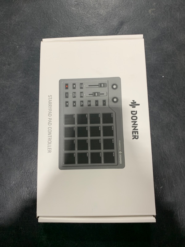 Photo 2 of Donner MIDI Pad Beat Maker Machine Professional, Drum Machine with 16 Beat Pads, 2 Assignable Fader & Knobs and Music Production Software, USB MIDI Controller with 40 Courses, STARRYPAD