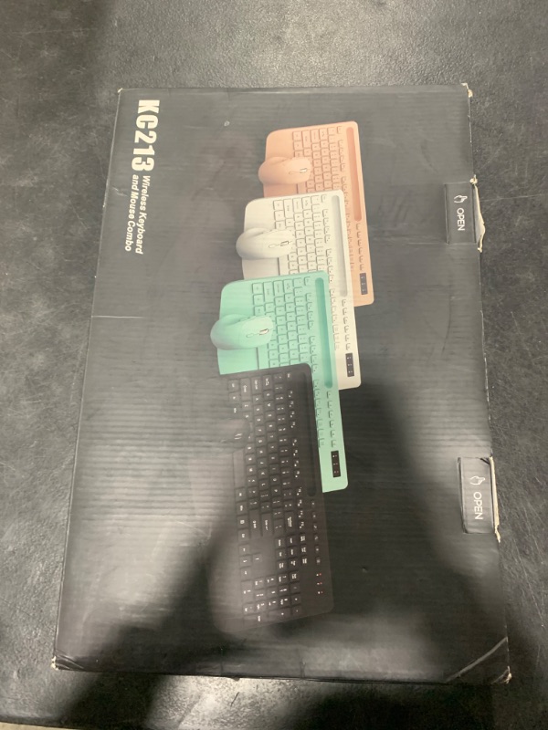 Photo 1 of Wireless Keyboard and Mouse Combo - Full-Sized Ergonomic Keyboard with Wrist Rest, Phone Holder, Sleep Mode, Silent 2.4GHz Cordless Keyboard Mouse Combo for Computer, Laptop, PC, Mac, Windows -Trueque