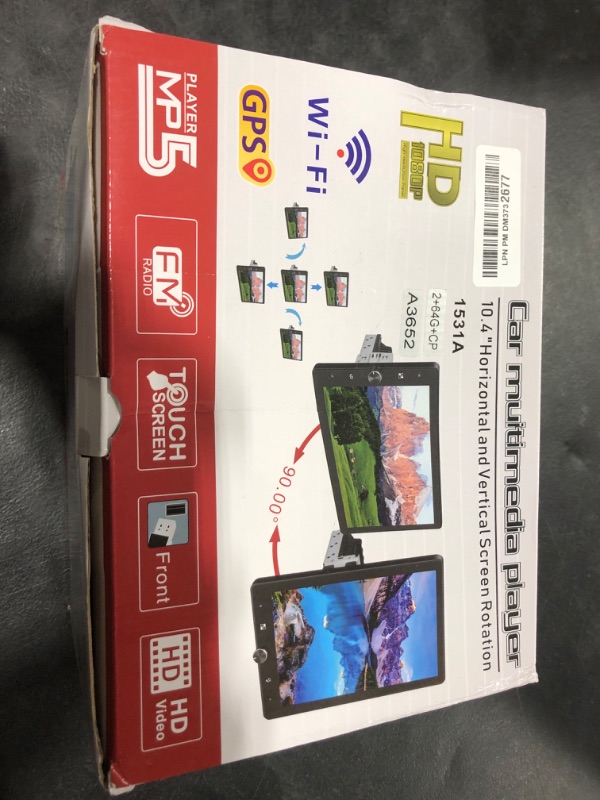 Photo 1 of Hikity Android 13 Single Din Car Stereo, 10.4 Inch with Wireless Carplay Android Auto Rotatable Touch Screen Car Radio, GPS Navigation WiFi Bluetooth EQ Split Screen SWC Mic Backup Camera