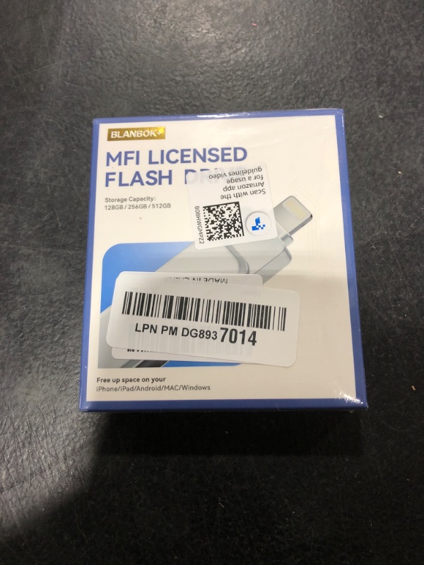 Photo 1 of MFi Certified 128GB Photo Stick for iPhone Flash Drive,USB Memory Stick Thumb Drives High Speed USB Stick External Storage Compatible for iPhone/iPad/Android/PC