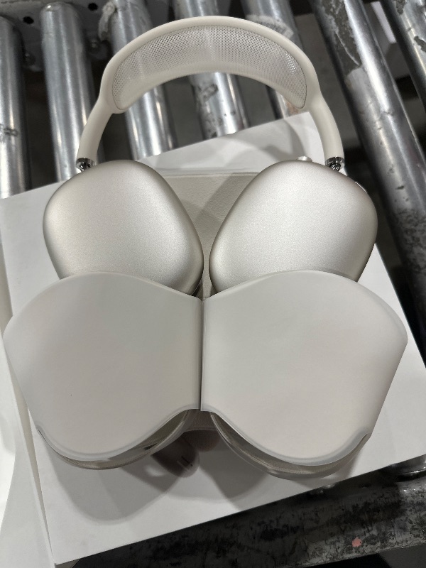 Photo 1 of Apple AirPods Max Wireless Over-Ear Headphones, Pro-Level Active Noise Cancellation, Transparency Mode, Personalized Spatial Audio, USB-C Charging, Bluetooth Headphones for iPhone - Starlight