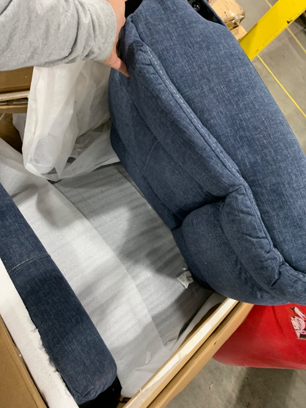 Photo 1 of BedsPick Recliner Chair for Adults, Rocker Recliner Chair Ergonomic Comfortable Reclining Chair 360° Swivel, Heavy-Duty Recliners for Living Room, Nursery(Navy Blue)