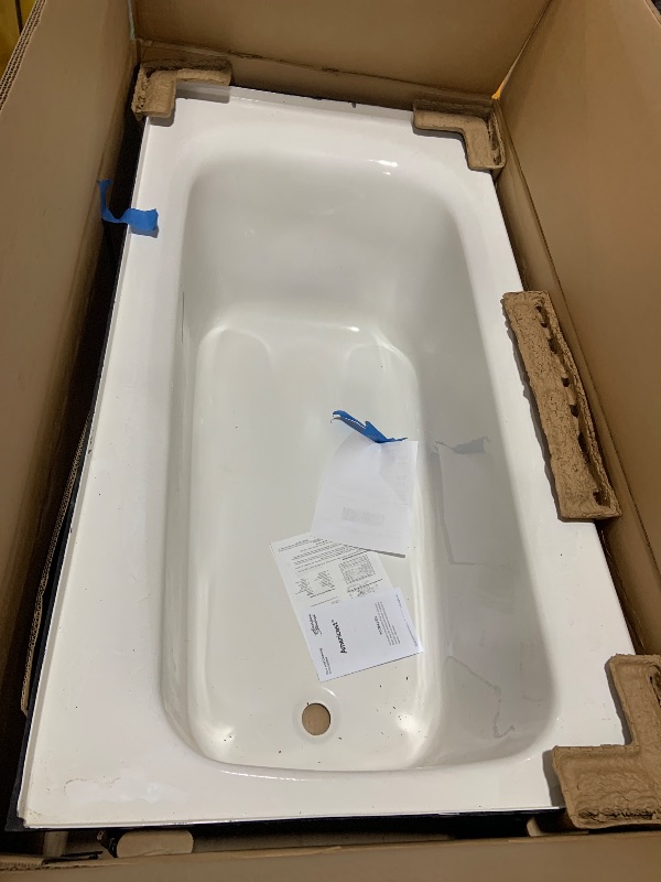 Photo 2 of American Standard 2460002.020 Cambridge Procelain-Enameled Steel 60-In X 32-In Alcove Bathtub with Left Hand Drain, 50-60 gal, White