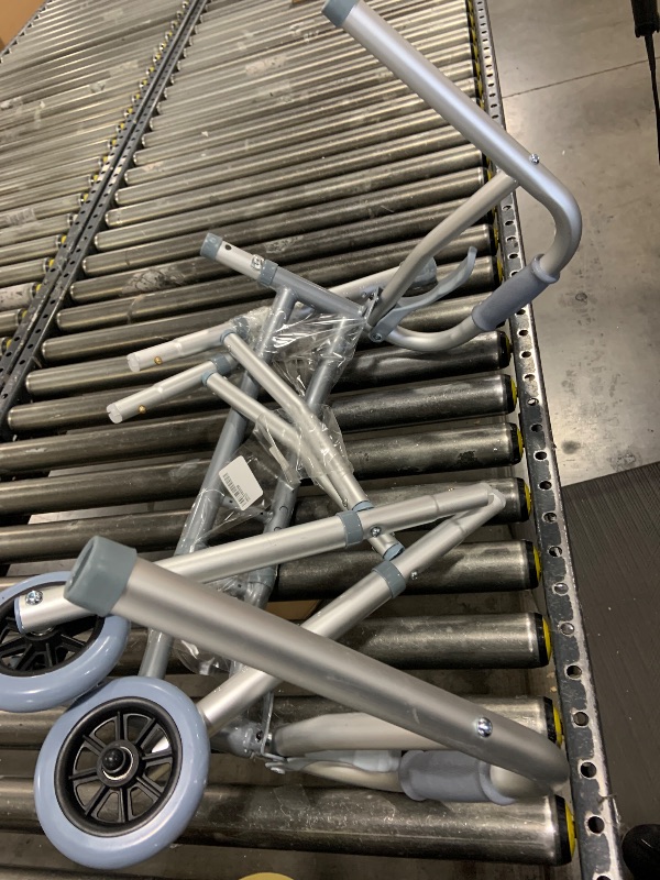 Photo 1 of Walkers for Seniors Aluminum Lightweight Walker with Wheels Walker Adjustable Width and Height, Folding Walker with Arm Support Walker for Elderly Handicapped Disabled 2 Wheels in Front