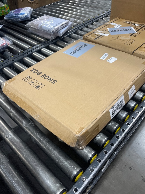 Photo 1 of PARANTA 4-Piece Fabric Boot Storage Box, Stackable Style Shoe Organizer with Clear Door for Storing Shoes, Grey 20.5" x 12.5" x 5.5"