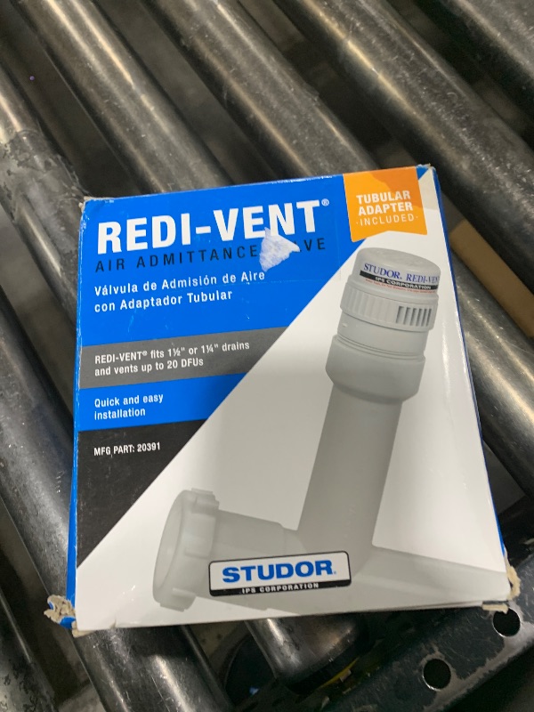 Photo 2 of Studor 20391 Redi-Vent Air Admittance Valve with Tubular Tee Adapter, 1-1/2-Inch Connection