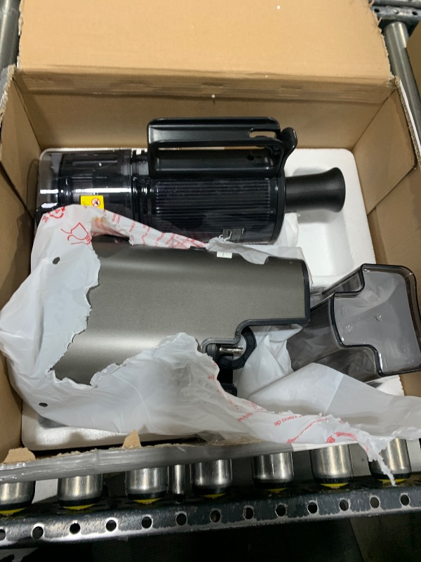 Photo 1 of Cold Press Juicer, Masticating Juicer with 5.4" Wide Feed Chute, 350w Slow Juicer Machines Fit Whole Vegetables and Fruits,Juice Extractor Machine with High Juice Yield, Easy to Clean(Black)