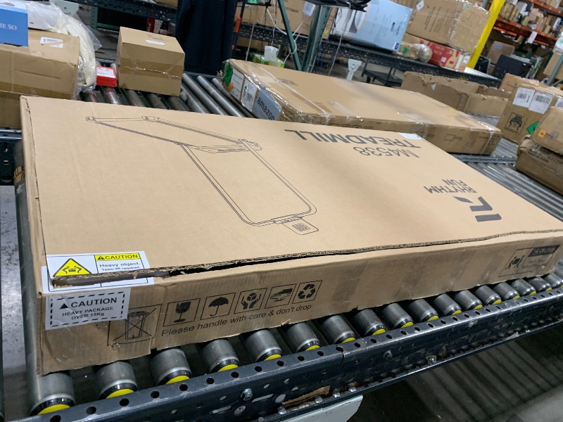 Photo 1 of RHYTHM FUN Treadmill with Incline, Walking Pad Treadmill with Handle Bar, 300lbs Foldable Treadmill Incline with APP, Portable Folding Treadmills for Home/Office with Low Noise