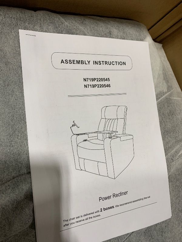 Photo 1 of [BOX 2 OF 2] Merax Electric Power Lift Recliner Chair with USB Charging Port & Cell Phone Stand & Arm Storage & 2 Cup Holders & 360°Swivel Tray Table, Elderly Lazy Boy Leather Sofa Seating for Home Theater, Black