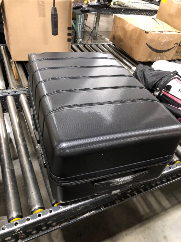 Photo 1 of 28 Inch Luggage Suitcase with TSA Lock, Hard Shell Rolling Suitcase with Spinner Wheels, Expandable Lightweight Luggage, Black